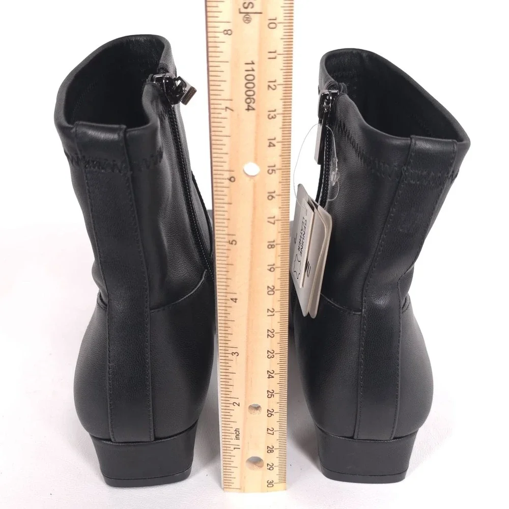 JASON‎ WU New GENUINE LEATHER Ankle Zip Booties Women's 7.5 Kolin Boots Pointed
